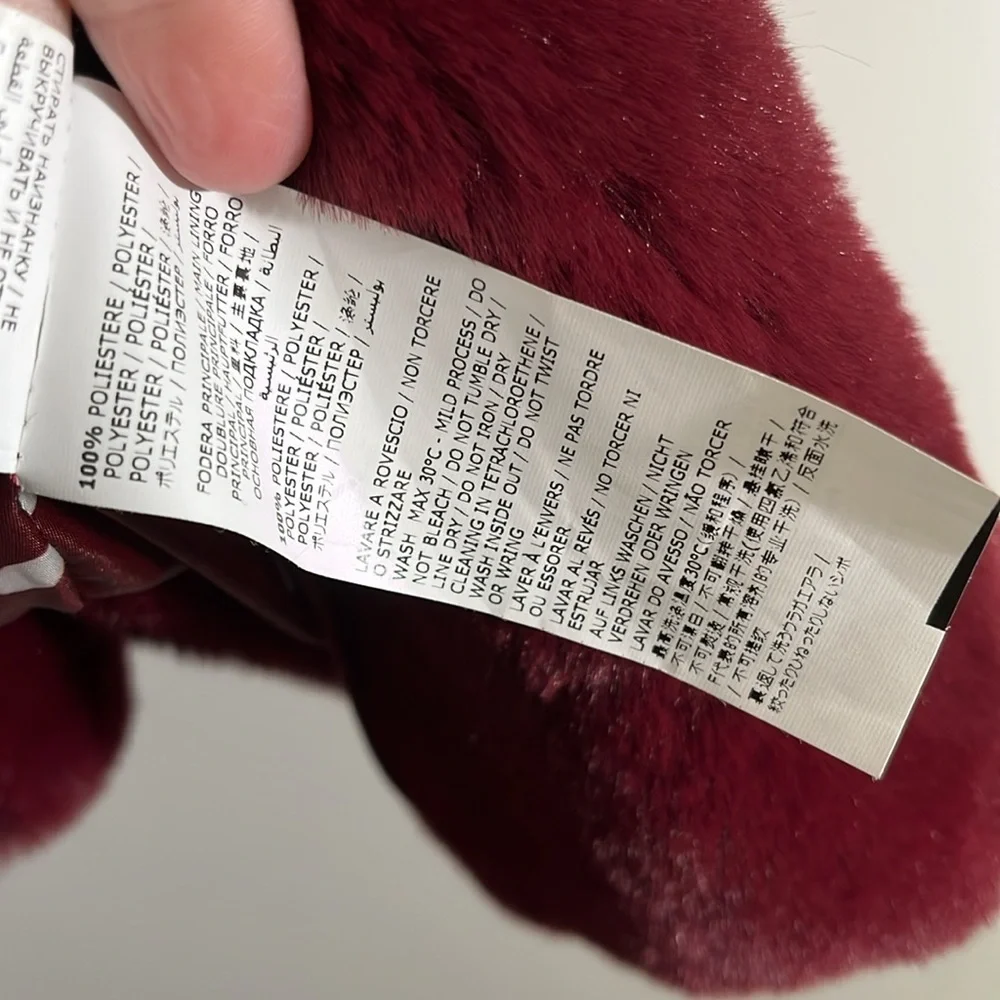 Monnalisa faux fur burgundy coat